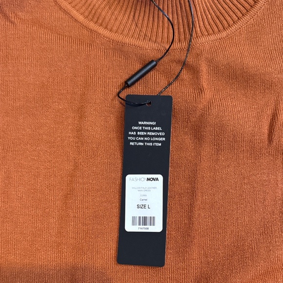 Fashion Nova Rust Long Sleeve Dress - Picture 4 of 4